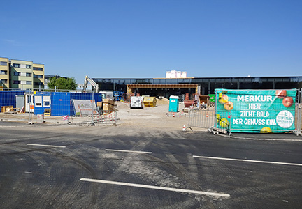 Baustelle Merkur Markt